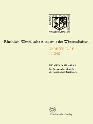 cover image of Mathematische Modelle der kinetischen Gastheorie
